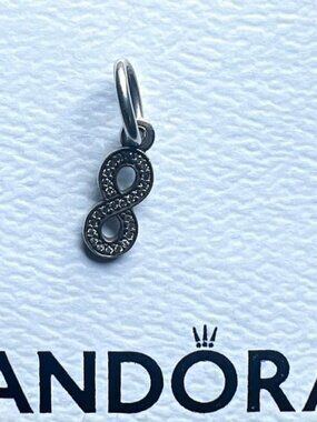 Authentic Pandora Symbol of Infinity Dangle Charm #791351CZ